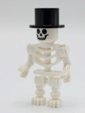 LEGO gen147 Skeleton with Standard Skull, Black Top Hat