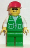 LEGO pck017 Jacket Green with 2 Large Pockets - Green Legs, Red Cap, Black Sunglasses