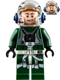 LEGO sw1092 Rebel Pilot A-wing (Open Helmet, Dark Green Jumpsuit, Smile / Scared) (Arvel Crynyd)