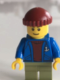 LEGO twn263 Light Keeper, Blue Anchor Jacket (31051)